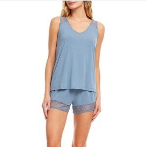 Flora by Flora Nikrooz 2-piece Pajama Set in Denim Blue Color in XL Lace bundle